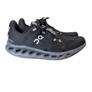 ON Cloudsurfer all black sneakers size 6 Athleisure workout gym comfort casual